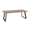 Стол LOFT LUX RADIAL-230, раздвижной 230(330)х110, ДУБ ВЕЛЛИНГТОН/ЧЕРНЫЙ